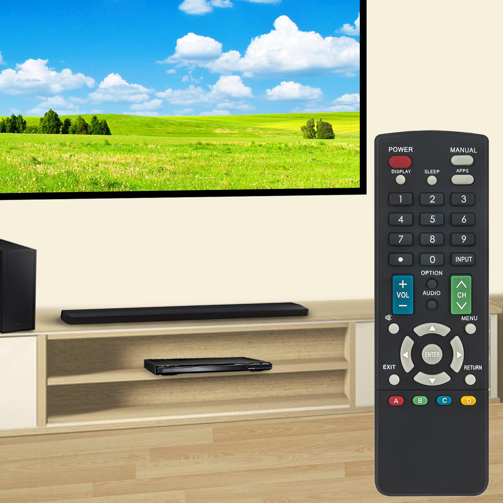 交換リモートコントロール互換for Sharp lc-20d42?rrmcga549wjsa lc26d43?lc-26d43u lc20d42u Aquos LCD TV dwos6rj Amazon.com: GB244WJSA Replace Remote Control Compatible with